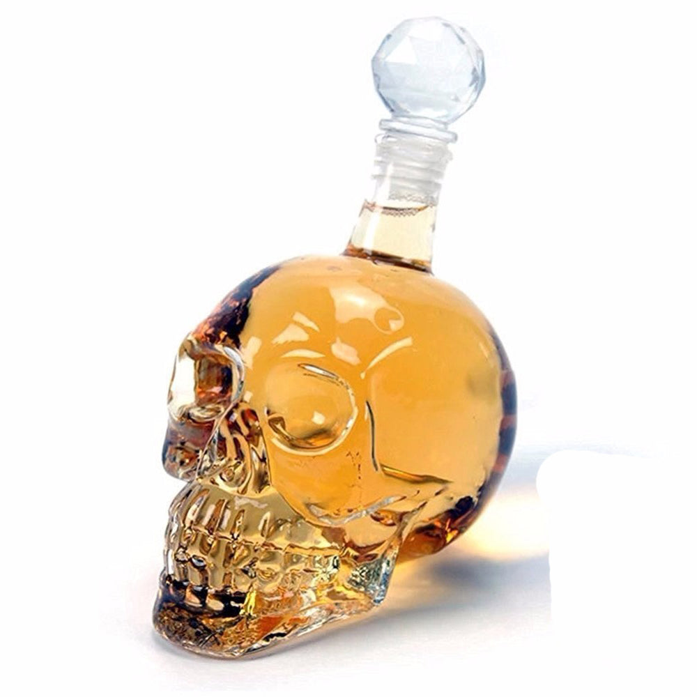 Crystal Skull Head Bottle for Whiskey/ Vodka/ Wine - aleph-zero
