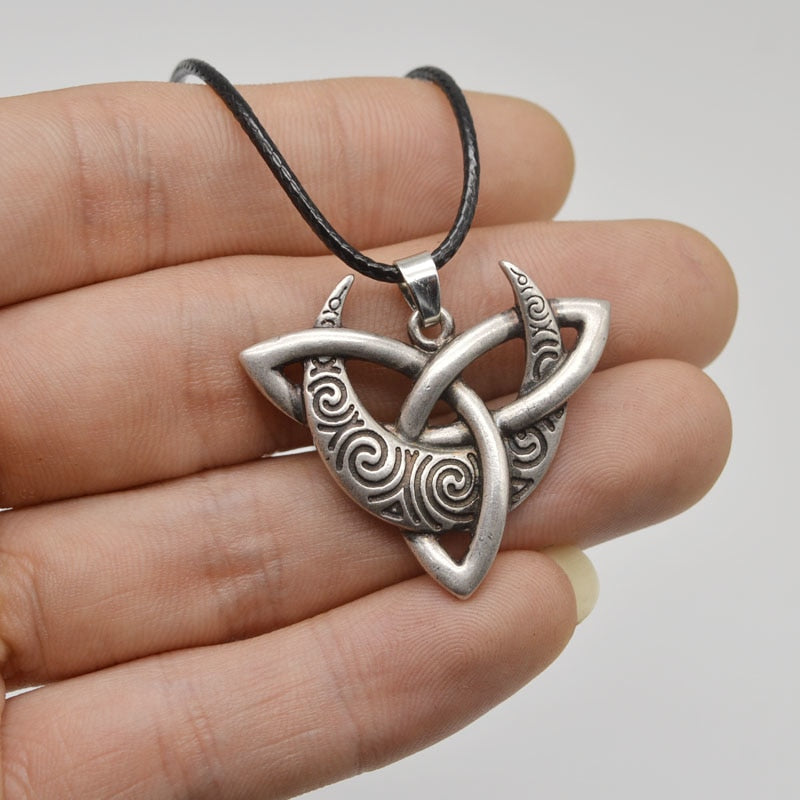 Triangle Moon Triquetra Tribe Necklace