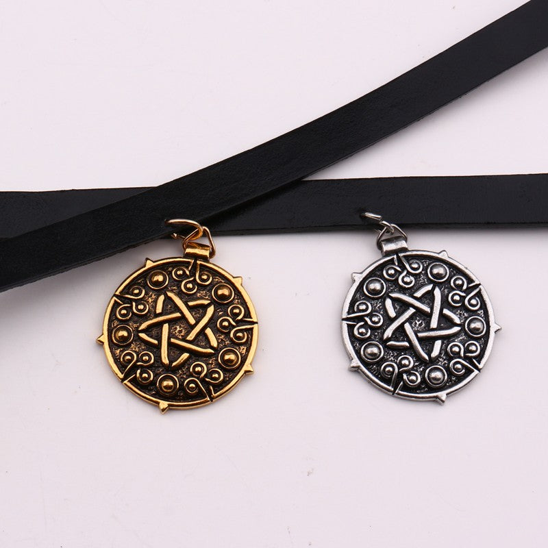 Witcher 3 Yennefer Medallion 32cm+5cm Leather Choker Necklace - aleph-zero