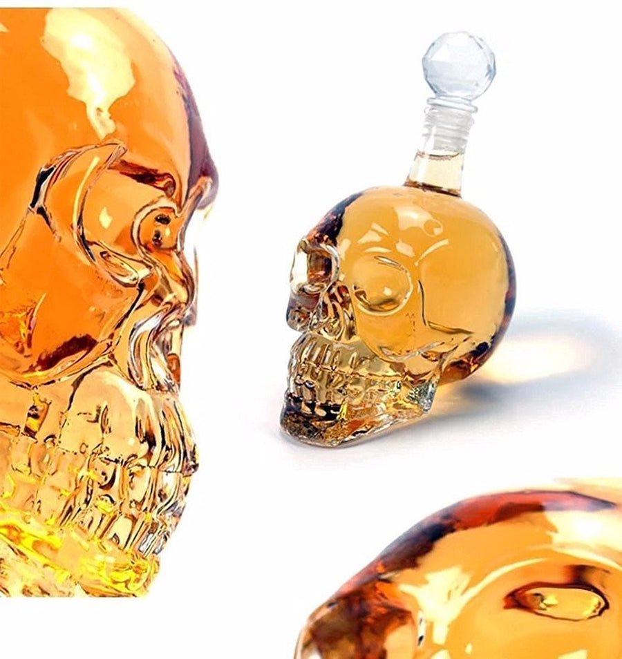 Crystal Skull Head Bottle for Whiskey/ Vodka/ Wine - aleph-zero