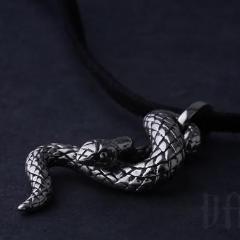 Titanium steel snake necklace