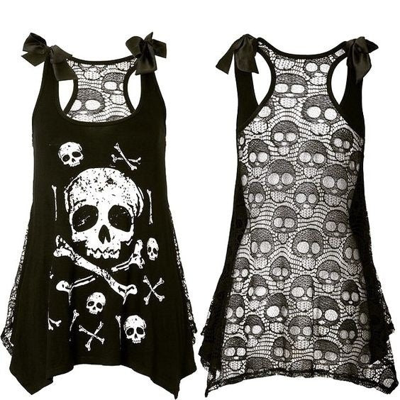 Skull Sexy Vest Dress - aleph-zero