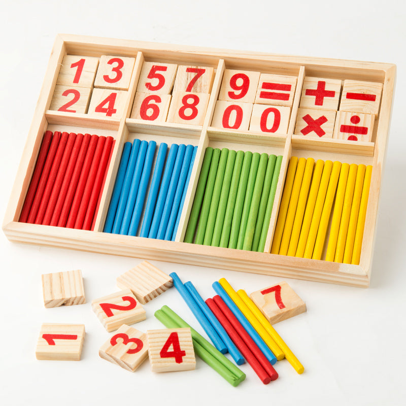Montessori Wooden Number Math Game Sticks - aleph-zero