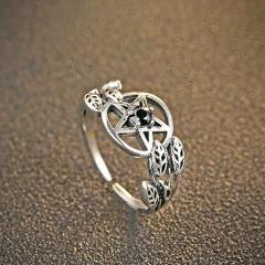 925 Silver pentagram Ring