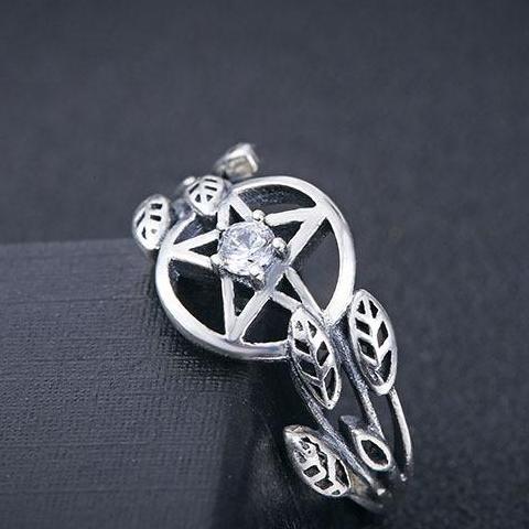 925 Silver pentagram Ring