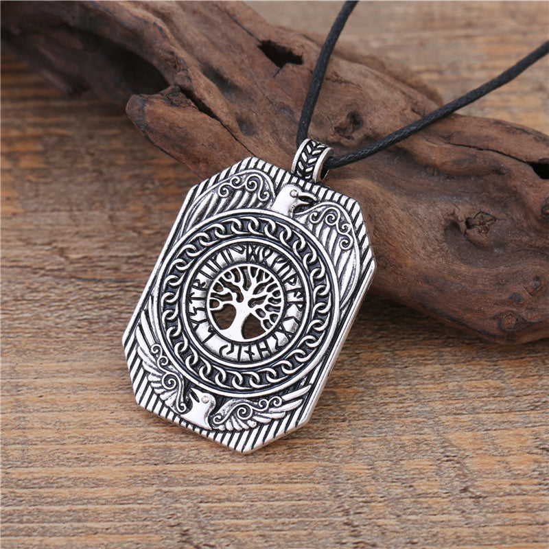 Wicca Tree of Life&Phoenix Totem Pendant Necklace