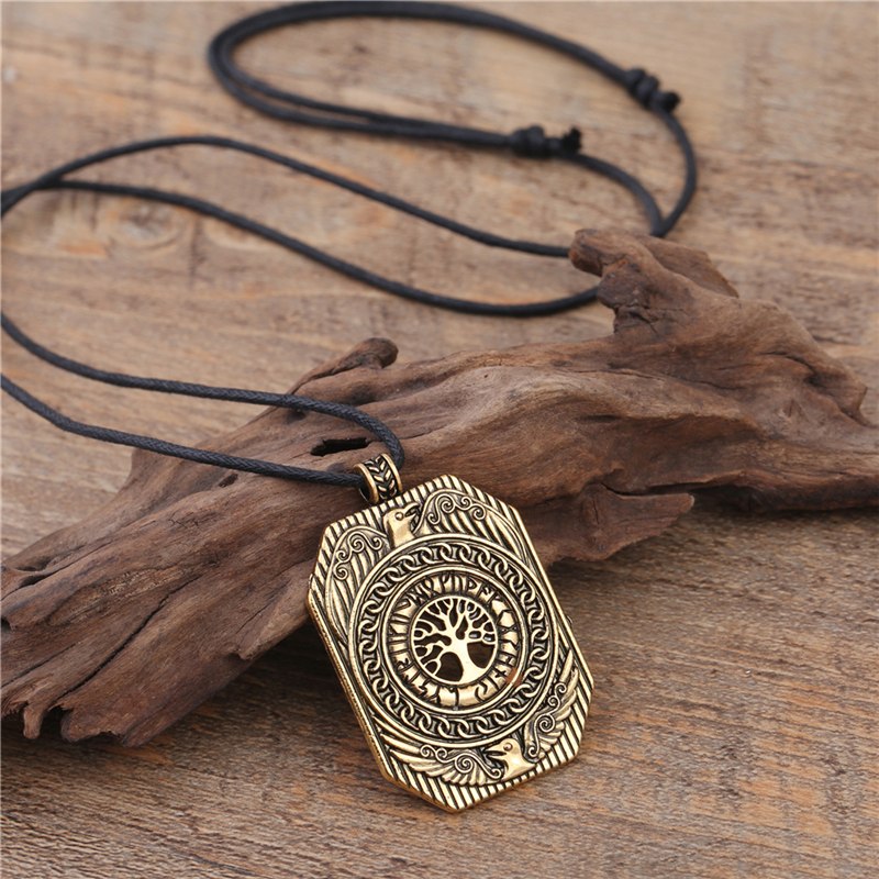 Wicca Tree of Life&Phoenix Totem Pendant Necklace