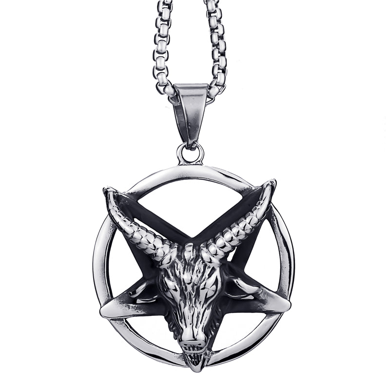 Baphomet Goat Pentagram Devil Necklace