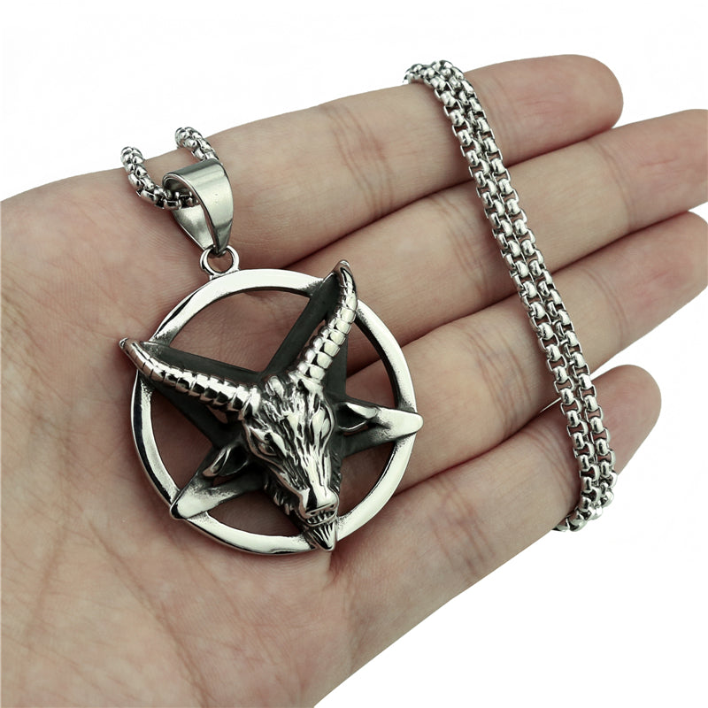 Baphomet Goat Pentagram Devil Necklace