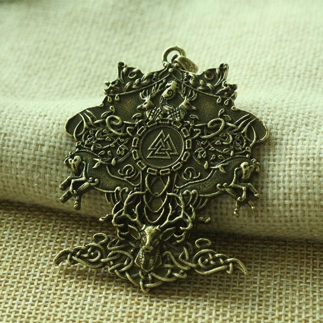 Viking celttree of Life Valknut amulet pendant