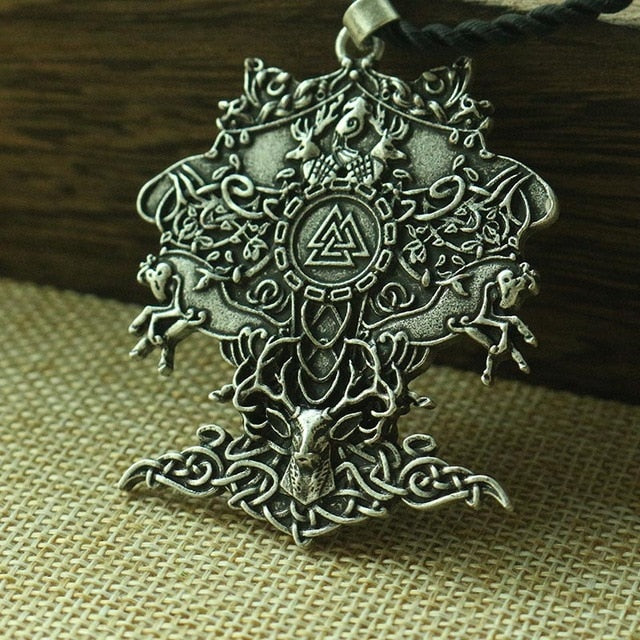 Viking celttree of Life Valknut amulet pendant