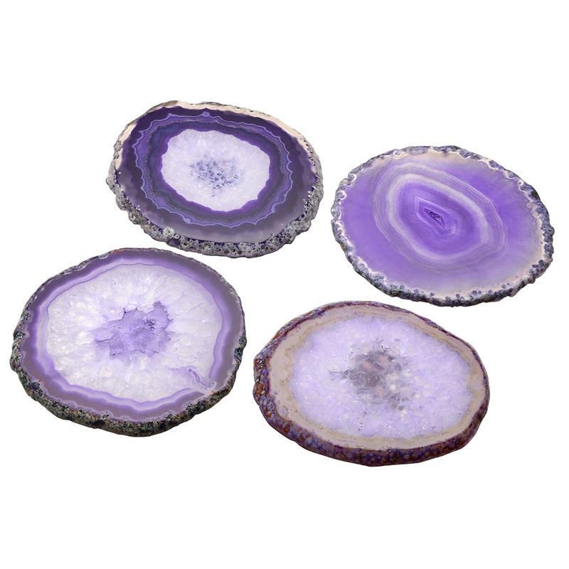 Natural Agate Slice Nightlight-Dyed Mineral Rock