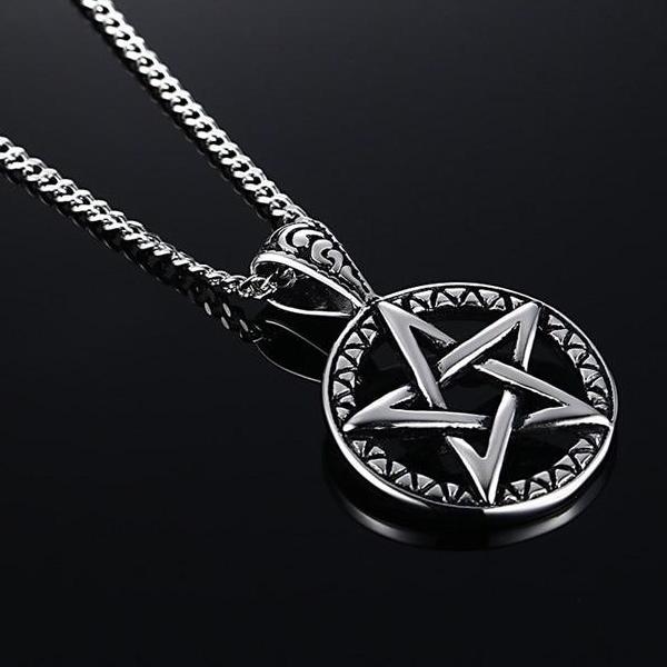 Vintage design Pentagram Pentacle Necklace