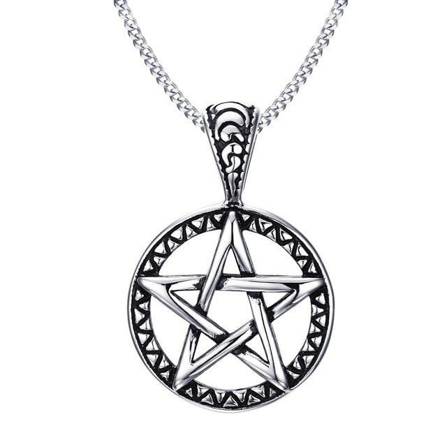 Vintage design Pentagram Pentacle Necklace