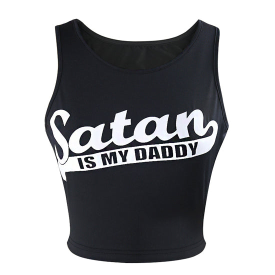 Satan IS MY DADDY T-Shirt  Sexy Crop Top Tees