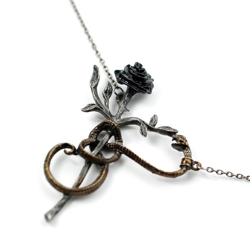 Poisonous Snake With Rose Necklace