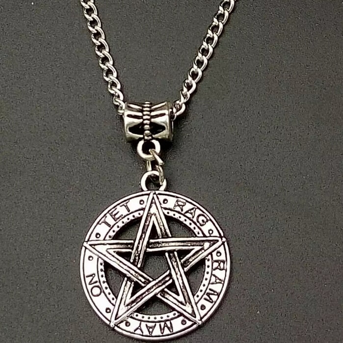 Pentagram Pentacle Wicca  Chain Necklace