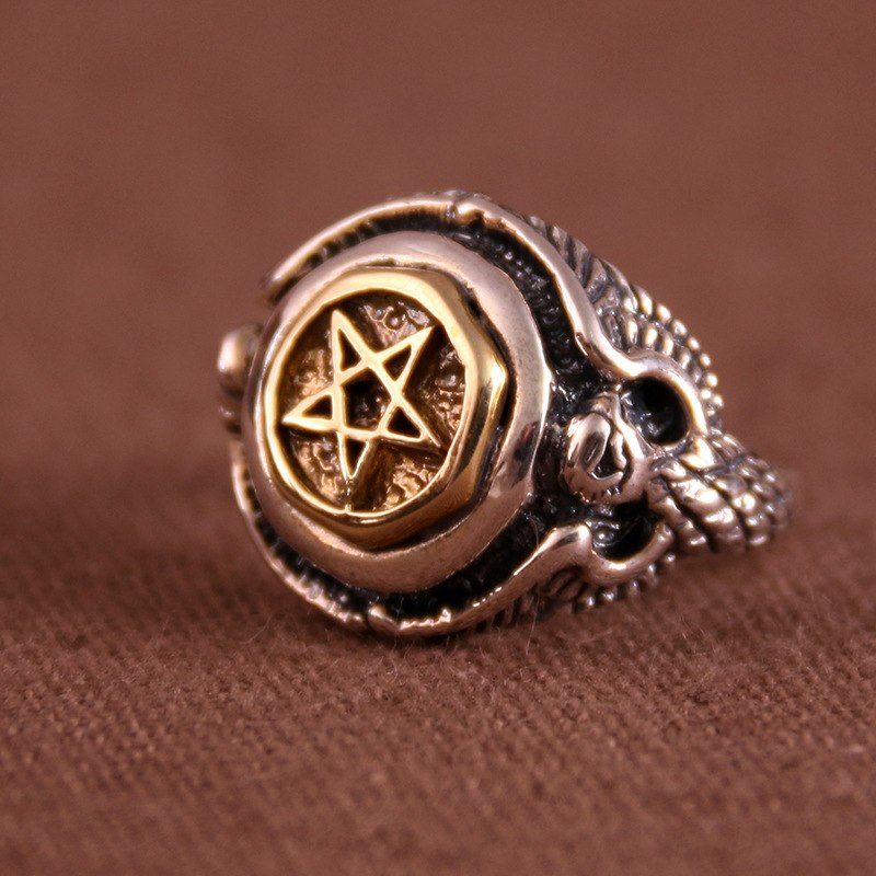 Eye of God handmade Pentagram Silver Ring