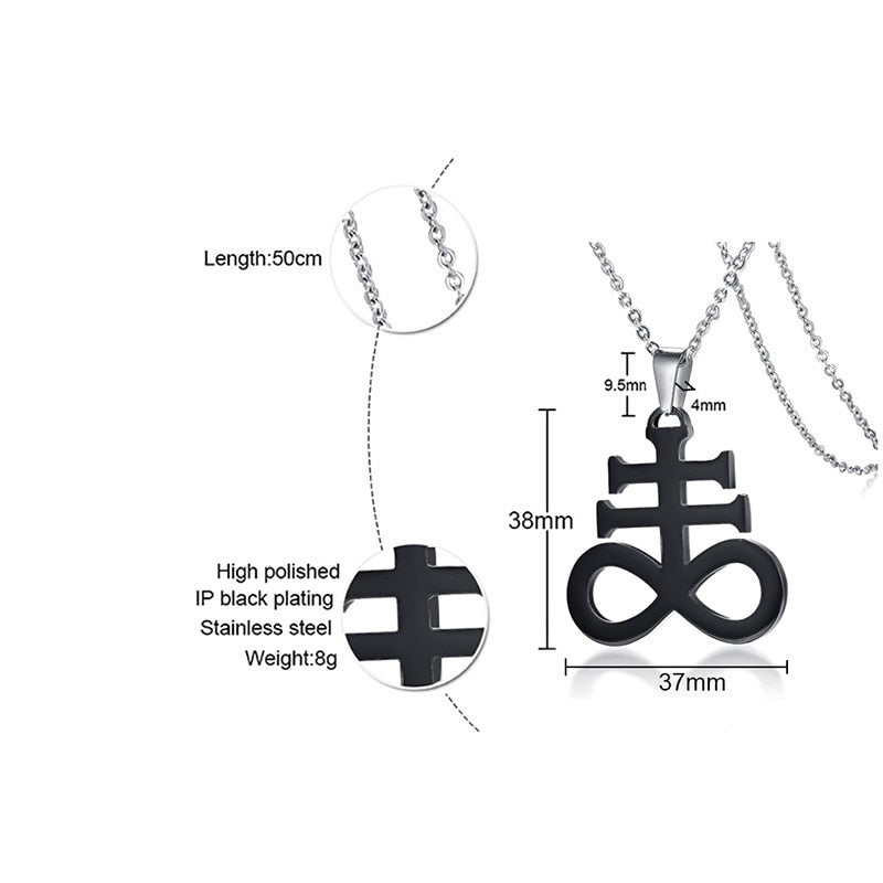 Leviathan Cross Sulphur Pendant Necklace