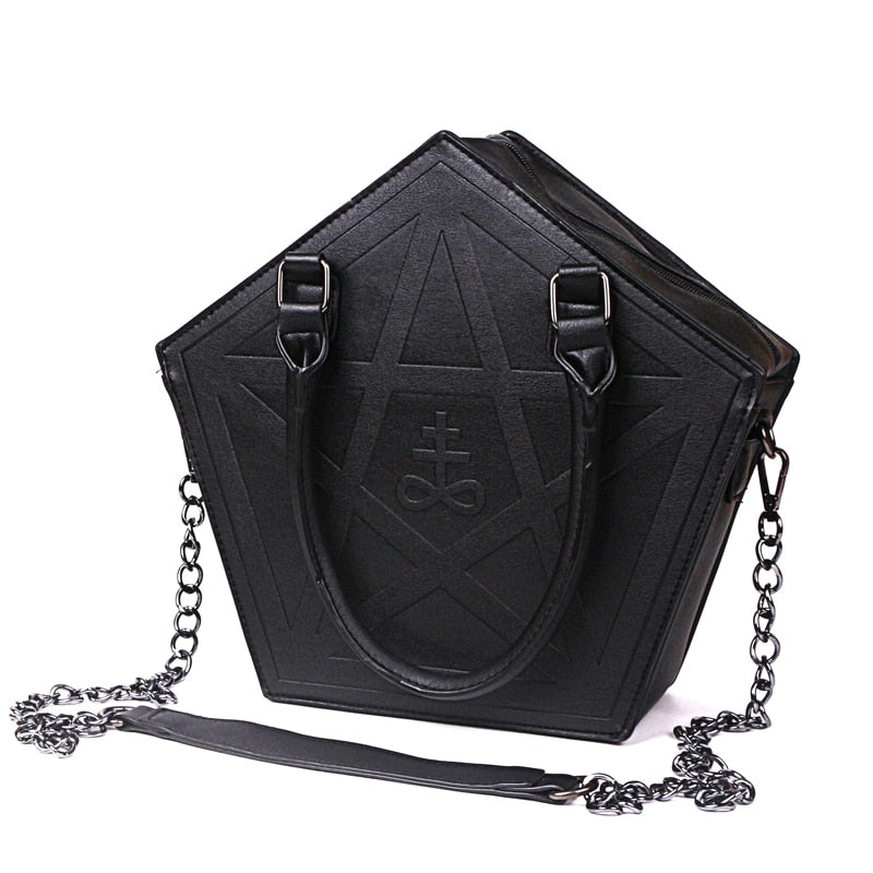 Pentagram Darkness Handbag with Chain