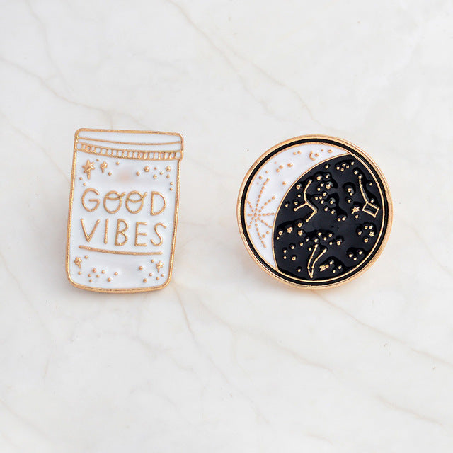 Good vibes Only! enamel lapel pin