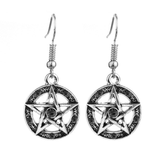 Pentagram Pentacle Earrings