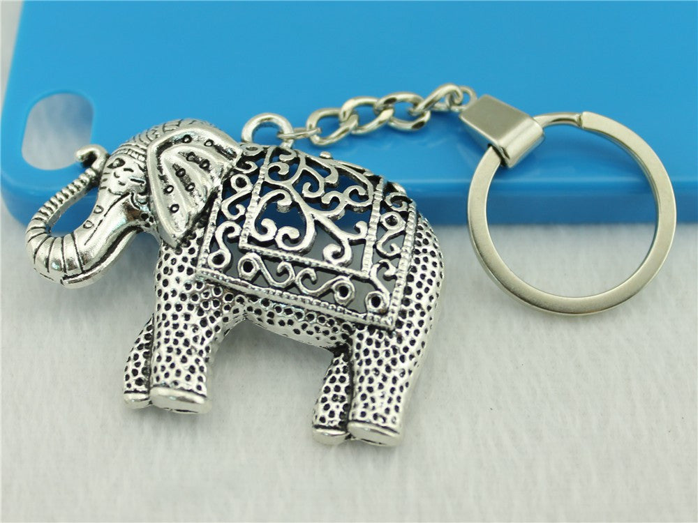 Vintage Elephant charm Key Chain - aleph-zero