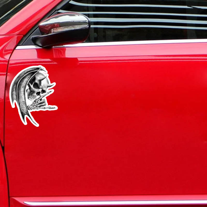 The Devil Death Skull Car Sticker  Reflective Decal PVC