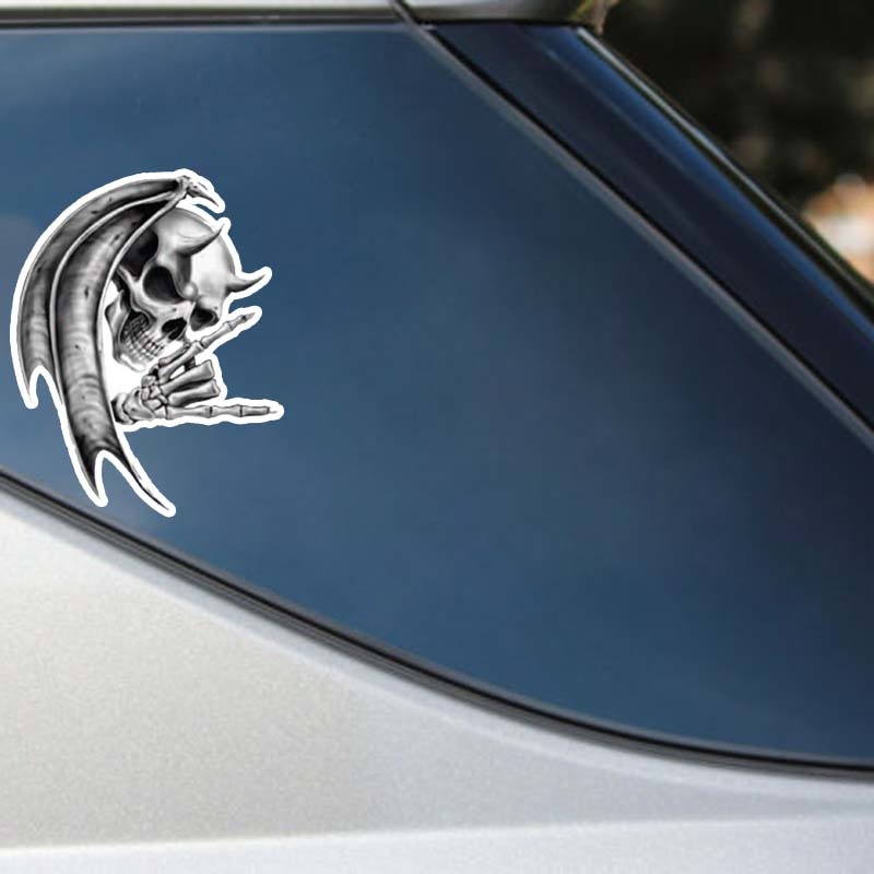 The Devil Death Skull Car Sticker  Reflective Decal PVC