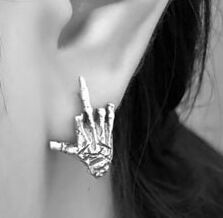 F*CK OFF Hand Stud Earring