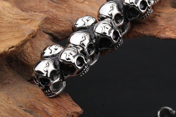 Powerful Skull Stainless Steel Bracelet - aleph-zero
