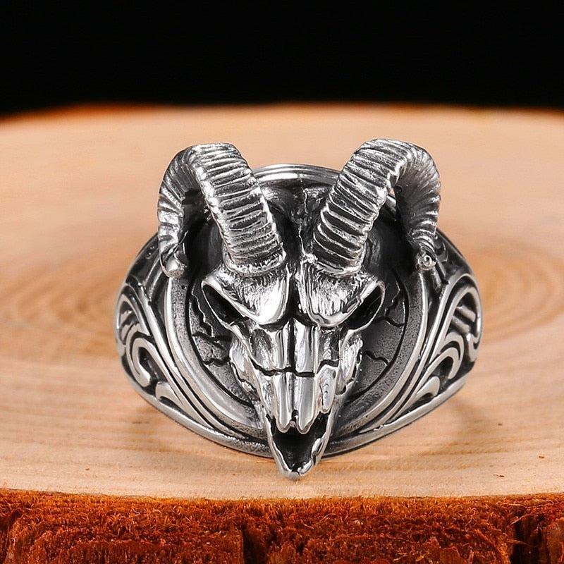 The Goat head 925 Silver Ring