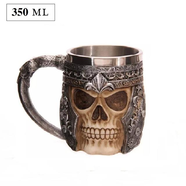 3D Skull Mug Double Wall Stainless Steel